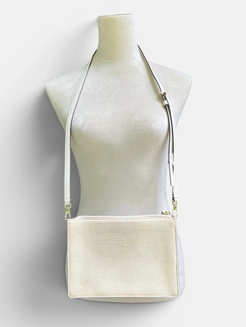 Kate Spade Cameron Street Straw Clarise Crossbody Bag Textured Straw & Leather